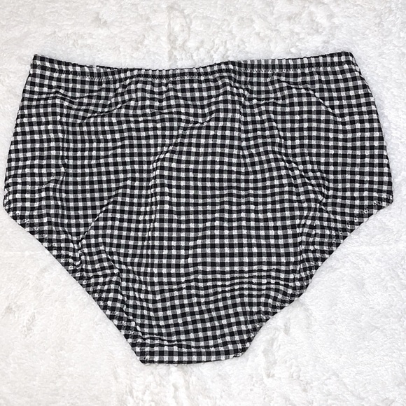 ENVYA Black & White Gingham Pinup Bikini -SM top / MD bottoms - Picture 3 of 5